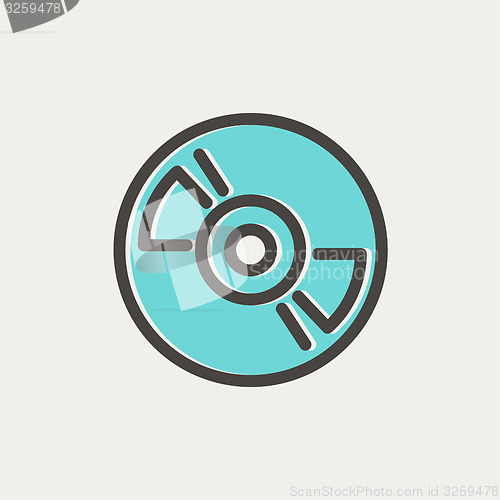 Image of Reel tape deck player recorder thin line icon