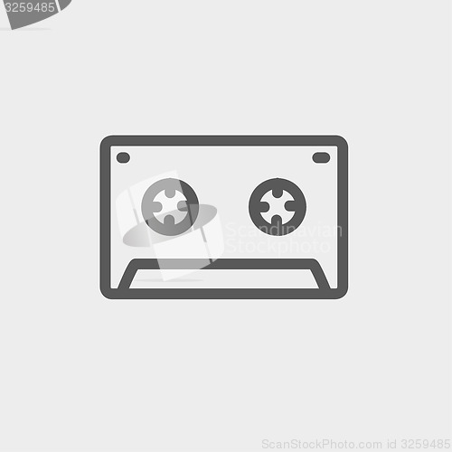 Image of Cassette tape thin line icon