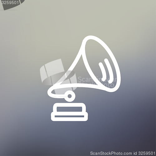Image of Gramophone thin line icon