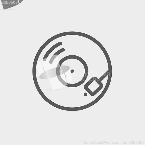 Image of Phonograph turntable thin line icon