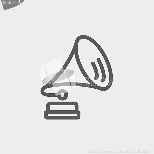 Image of Gramophone thin line icon