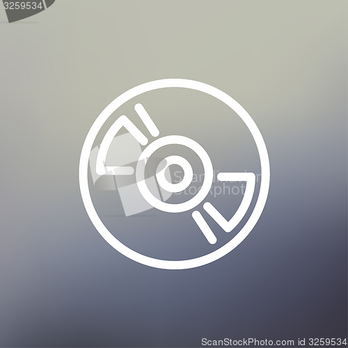 Image of Reel tape deck player recorder thin line icon