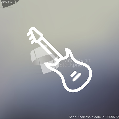 Image of Vintage electric guitar thin line icon