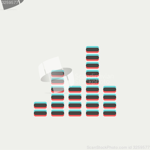 Image of Digital equalizer thin line icon