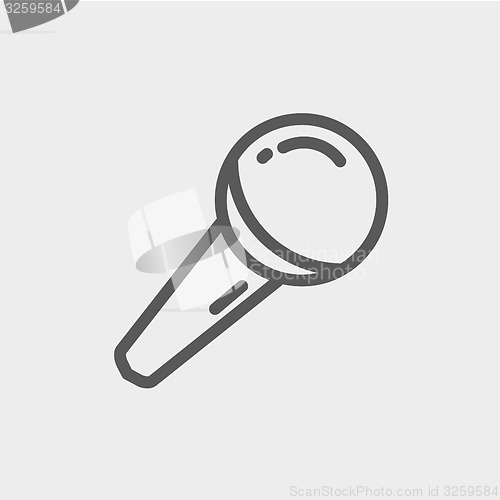 Image of Wireless microphone thin line icon