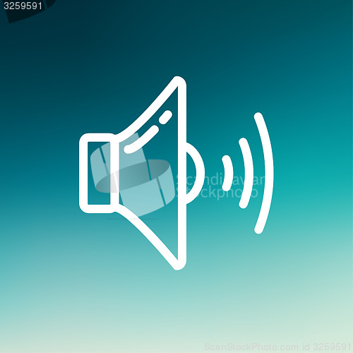 Image of Loudspeaker thin line icon