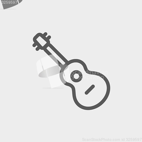 Image of Acoustic guitar thin line icon