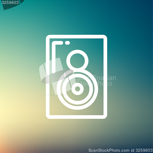 Image of Two way audio speaker thin line icon