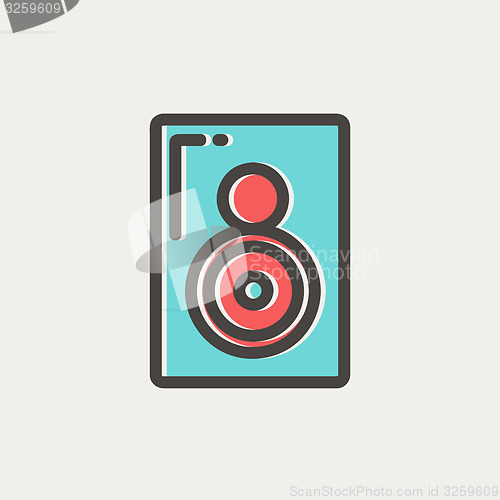 Image of Two way audio speaker thin line icon