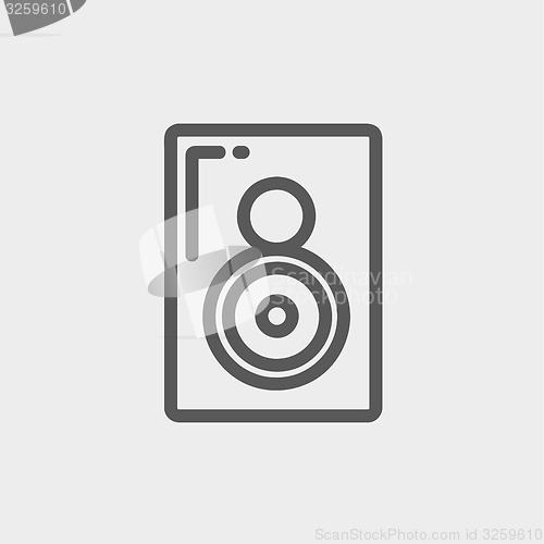 Image of Two way audio speaker thin line icon