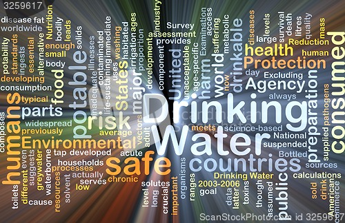 Image of Drinking water background concept glowing