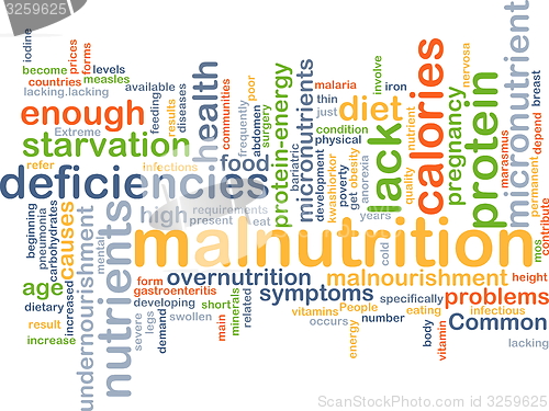 Image of Malnutrition background concept