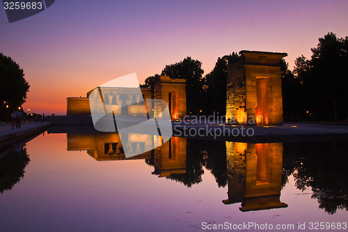 Image of Templo de debod in Madrid, Spain.