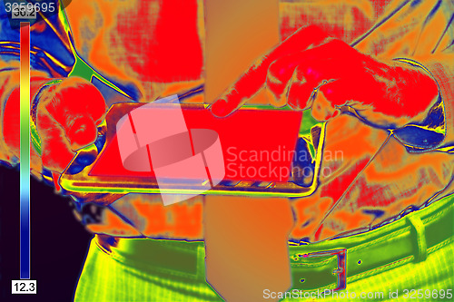 Image of Infrared image of Businessman