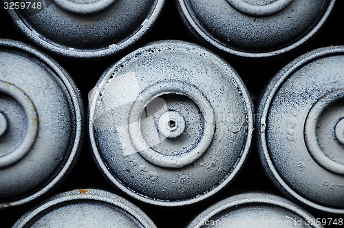 Image of Used spray paint cans