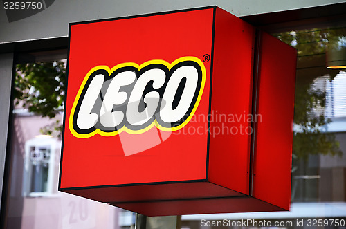 Image of Lego logo sign