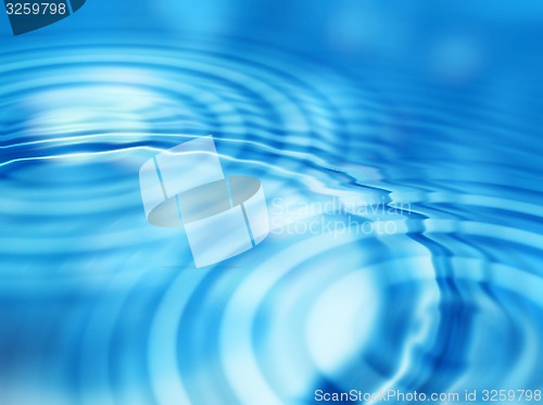 Image of Water ripples blue abstract background