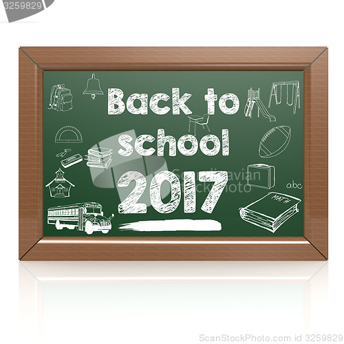 Image of Back to school 2017 green blackboard