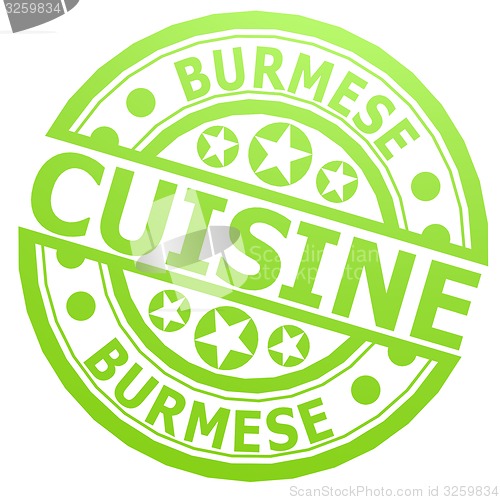 Image of Burmese cuisine stamp