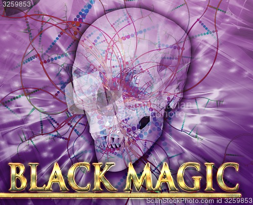 Image of Black magic Abstract concept digital illustration