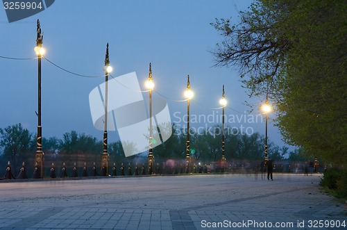 Image of Evening view of the alley