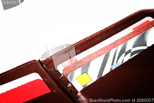 Image of Brown leather wallet