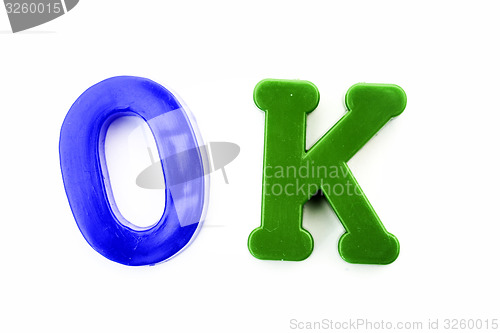 Image of Close-up of letters. Great details !