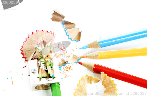 Image of Pencils and sharpener