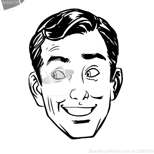 Image of sketch joke smile head male