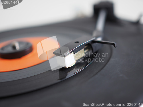 Image of Vinyl record on turntable