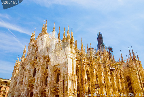 Image of Retro look Milan cathedral