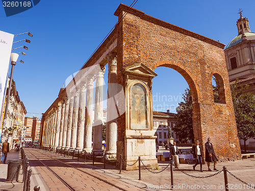 Image of Retro look Colonne di San Lorenzo Milan