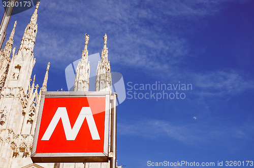 Image of Retro look Subway sign