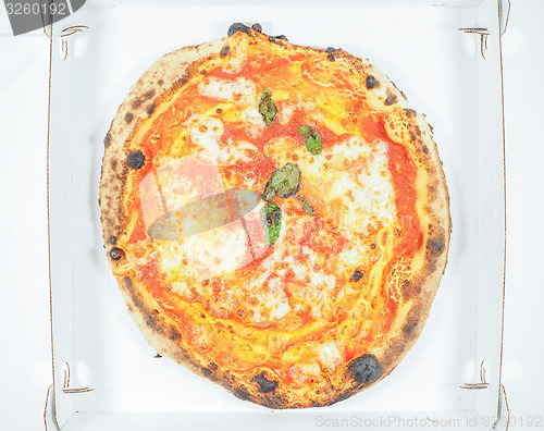 Image of Margherita pizza carton