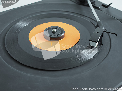 Image of Vinyl record on turntable