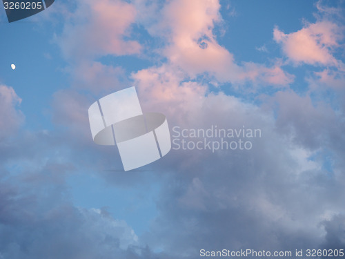 Image of Blue blue sky with clouds background