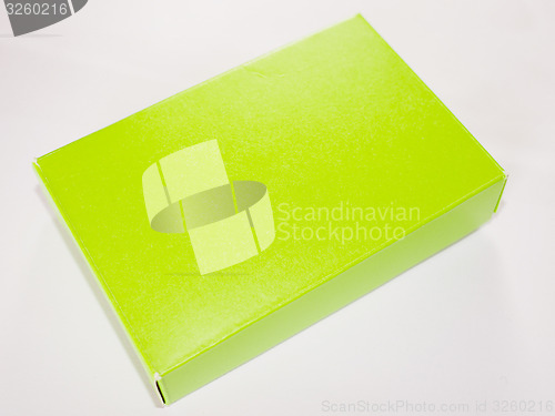 Image of Retro look Green yellow paper box