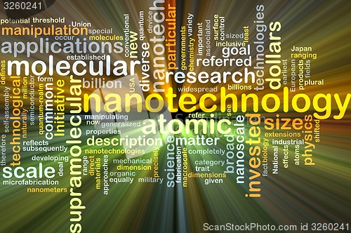 Image of Nanotechnology background concept glowing