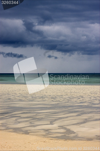 Image of  sand isle beach sky in indian ocean 