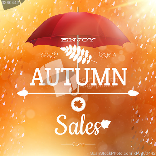 Image of Autumn sale backdrop. EPS 10