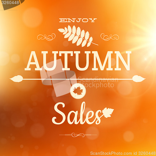 Image of Autumn sale poster background. EPS 10