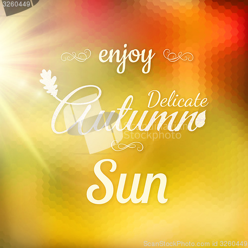 Image of Autumn Modern Typographical Background. EPS 10