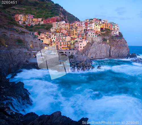 Image of Manarola fisherman village in Cinque Terre, Italy 