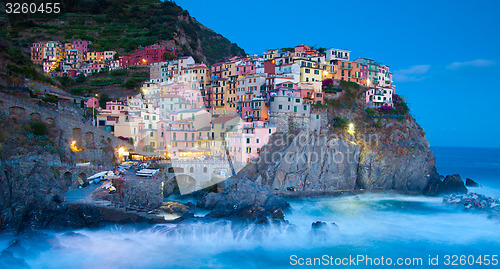 Image of Manarola fisherman village in Cinque Terre, Italy 