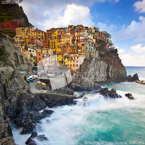 Image of Manarola fisherman village in Cinque Terre, Italy 