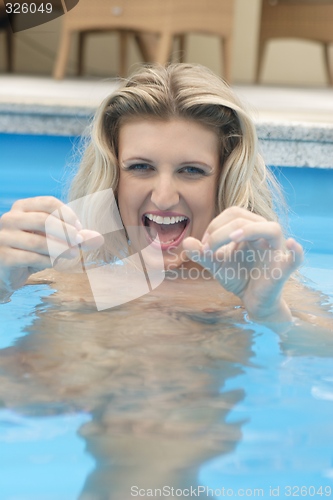 Image of Woman in pool
