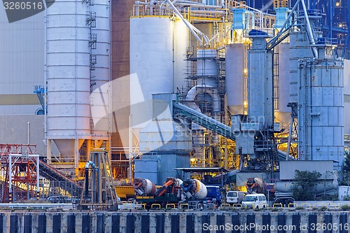 Image of power station close up at night