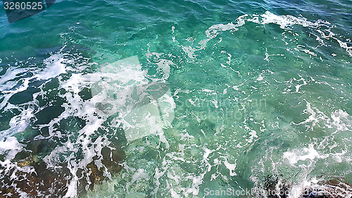 Image of Transparent sea water background