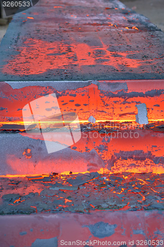 Image of hot steel plate