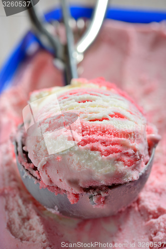 Image of ice cream scooped